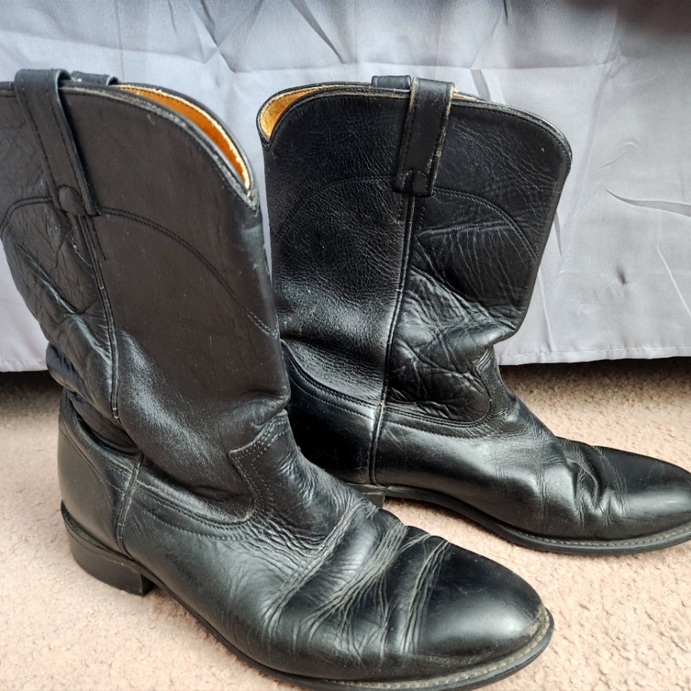 Cowboy boots black mens 10 1/2